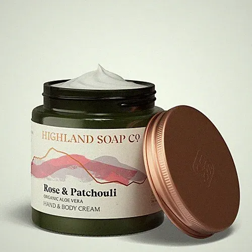 The Highland Soap Company Hand- & Körpercreme Rose & Patchouli 120ml