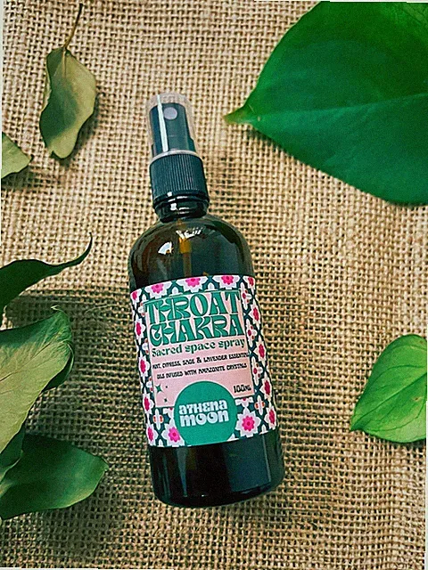 THROAT CHAKRA Botanical Room Spray Aromatherapie Crystal Infused Fragrance