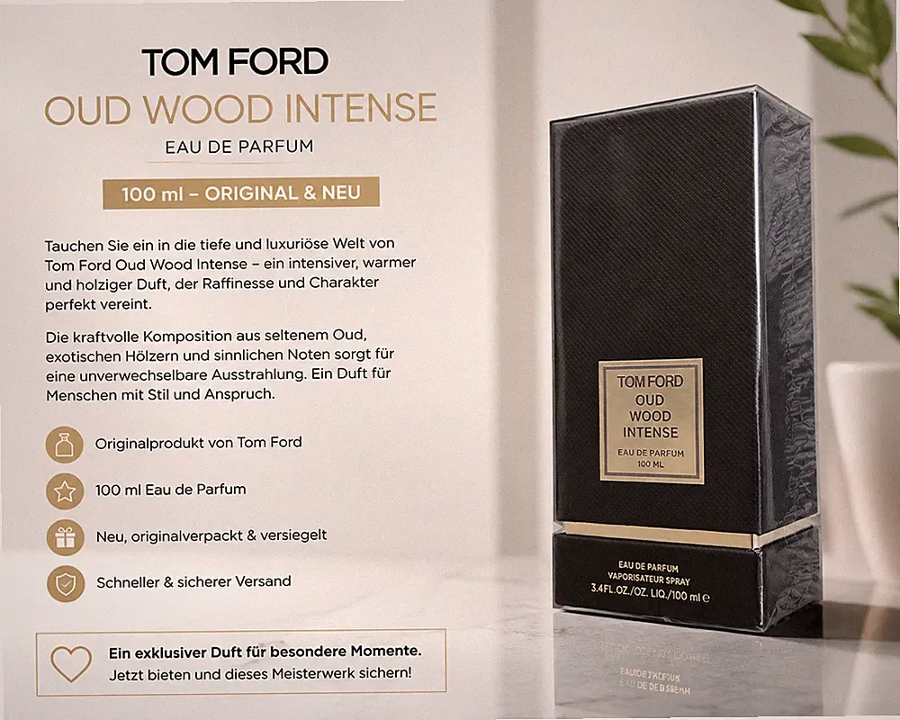 Tom Ford Oud Wood Intense Eau de Parfum 100 ml – Neu & OVP