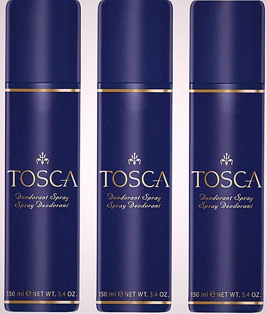 TOSCA Deodorant Spray Deo Spray für Damen mit zeitlos eleganten Duft 3x 150ml