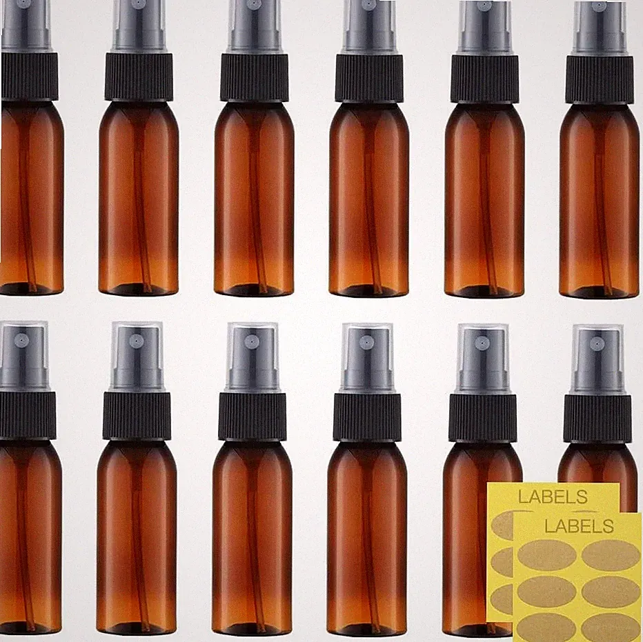 Toureal 30ML Feinnebel Sprühflasche Plastik (12 Stück) Pumpflasche Klein, Nachfü