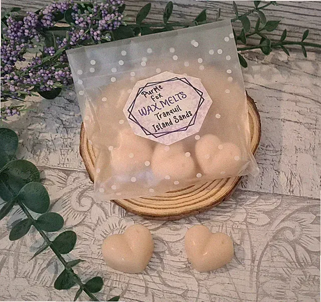 Tranquil Island Sands Duftcreme Herzform Wax Melts 5er Pack Handarbeit