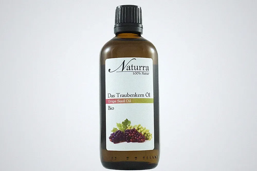 Traubenkernöl Bio kaltgepresst unraffiniert nativ 100ml Glas Premium Kosmetik