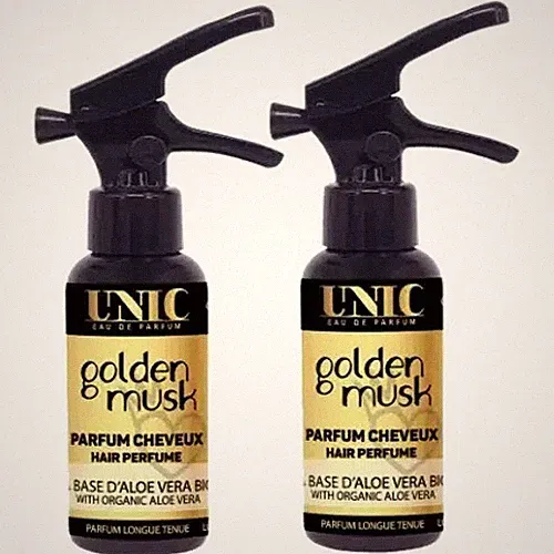 Unic Hair Perfume Golden Musk Haarparfüm Verzaubernde Duft Aloe Vera 50ml 2er P.