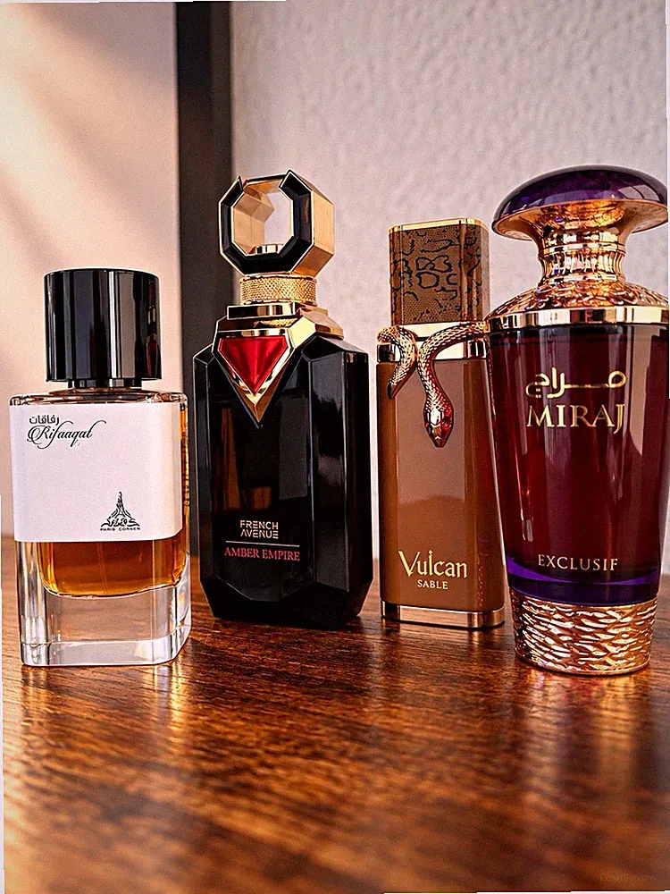 Unisex Parfumset Middle Eastern Amber Empire, Miraj Exclusif, Vulcan S, Rifaaqat