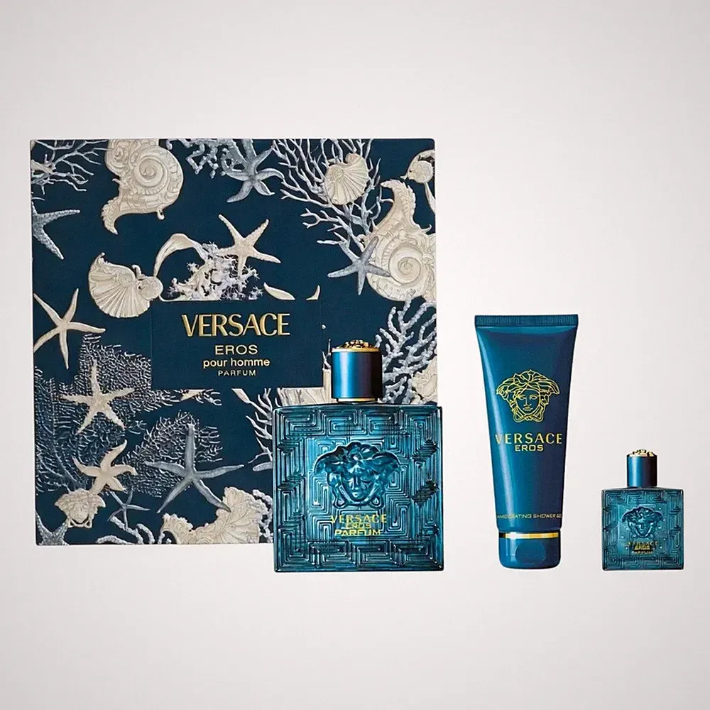 Versace• Box • Eros • Parfum• 100ml + 5ml + 150ml Bad Duschgel