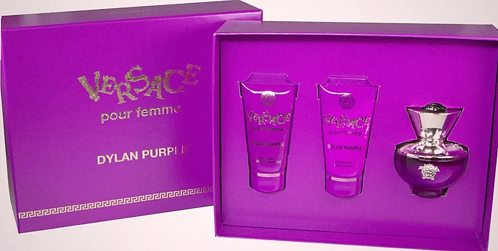 Versace Dylan Purple Eau de Parfum 50ml + Duschgel 50ml +Bodylotion 50ml Neu+OVP