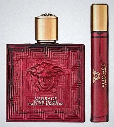 Versace Eros Flame Eau de Parfum Set 100 ml + 10 ml + Tasche OVP NEU