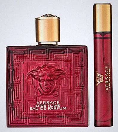 Versace Eros Flame Eau de Parfum Set 100 ml + 10 ml + Tasche OVP NEU