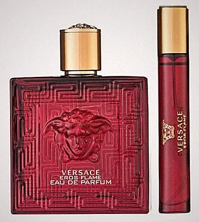 Versace Eros Flame EDP Geschenkset EDP 100 ml + EDP 10 ml + Tasche OVP NEU