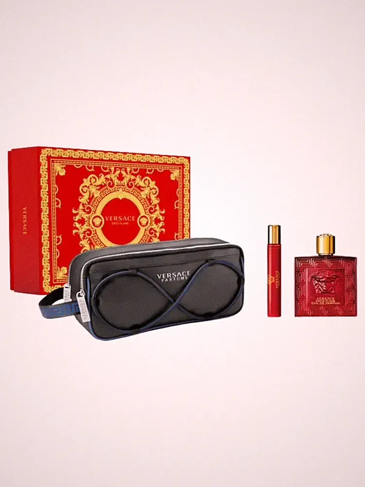Versace Eros Flame EdP Herren-Geschenkset 100 ml (3-Teilig) Duft NEU OVP