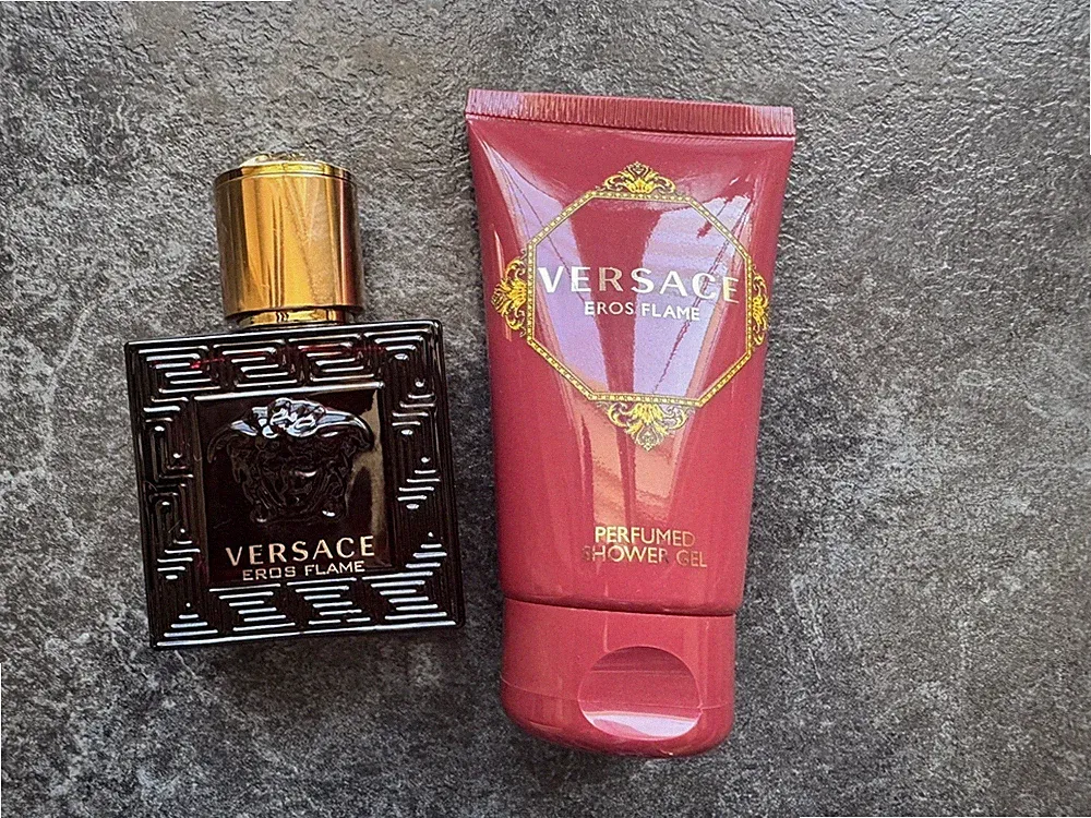 Versace - Eros Flame Set - 30 ml Eau de Parfum + 50 ml Duschgel - Set