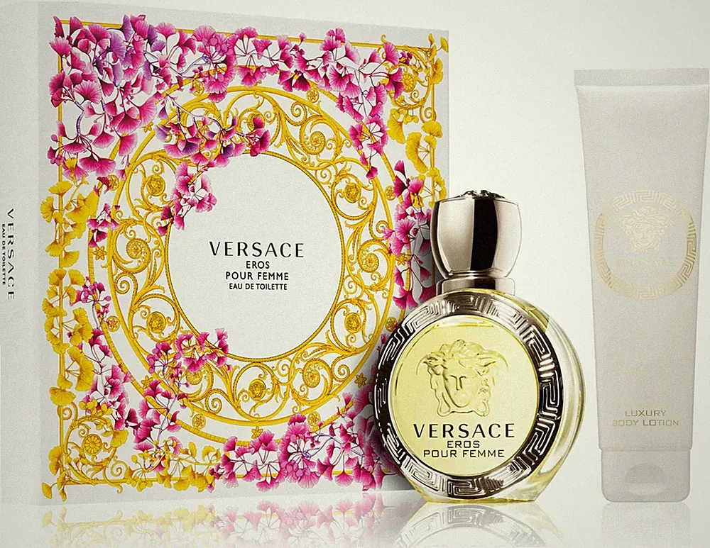 Versace Eros Pour Femme Eau De Toilette Spray 100ml + Bodylotion 150ml Geschenkset