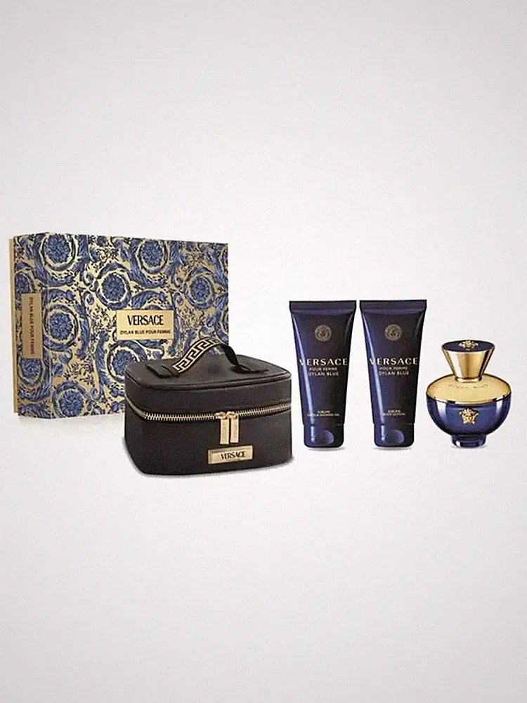 Versace Pour Femme Dylan Blue EdP Damen-Geschenkset 100 ml (3-Teilig) Duft NEU
