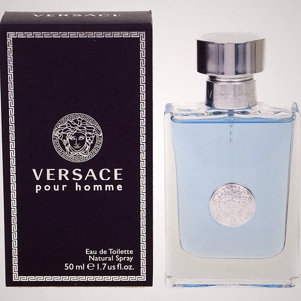 Versace Pour Homme 50 ml Eau De Toilette Spray Citrusy Amber Duft für Herren