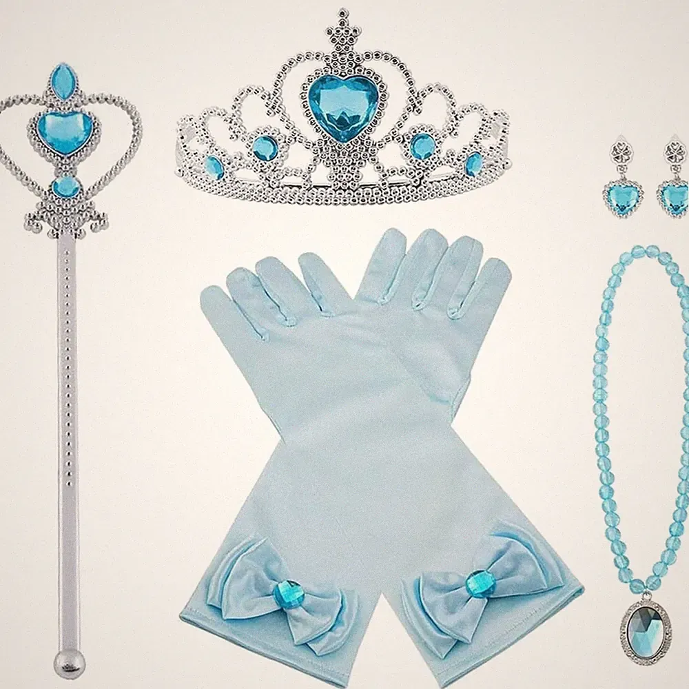 Vicloon 7-teiliges Prinzessin Kostüm Set für Kinder 3-9 Jahre - Glanz und Ele...