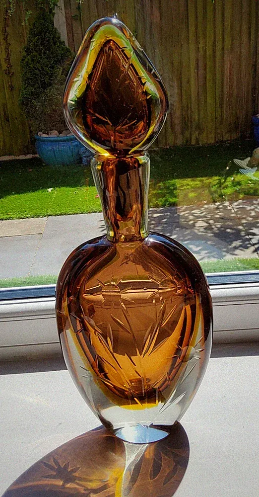 Vintage Murano Sommerso 4,2k Factice Flasche 17" H x 7" W mit Original Aufkleber