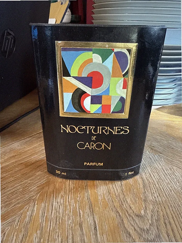 Vintage Nocturnes de Caron Parfum 30ml Leer Flakon & Box Art Deco Sammlerstück