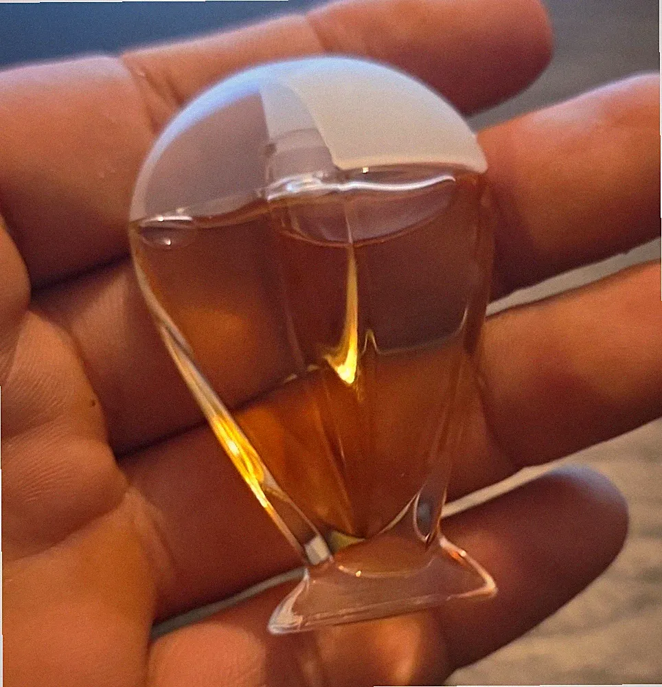 Vintage Parfüm Miniatur Glasflakon transparent bernsteinfarben | ab 1960