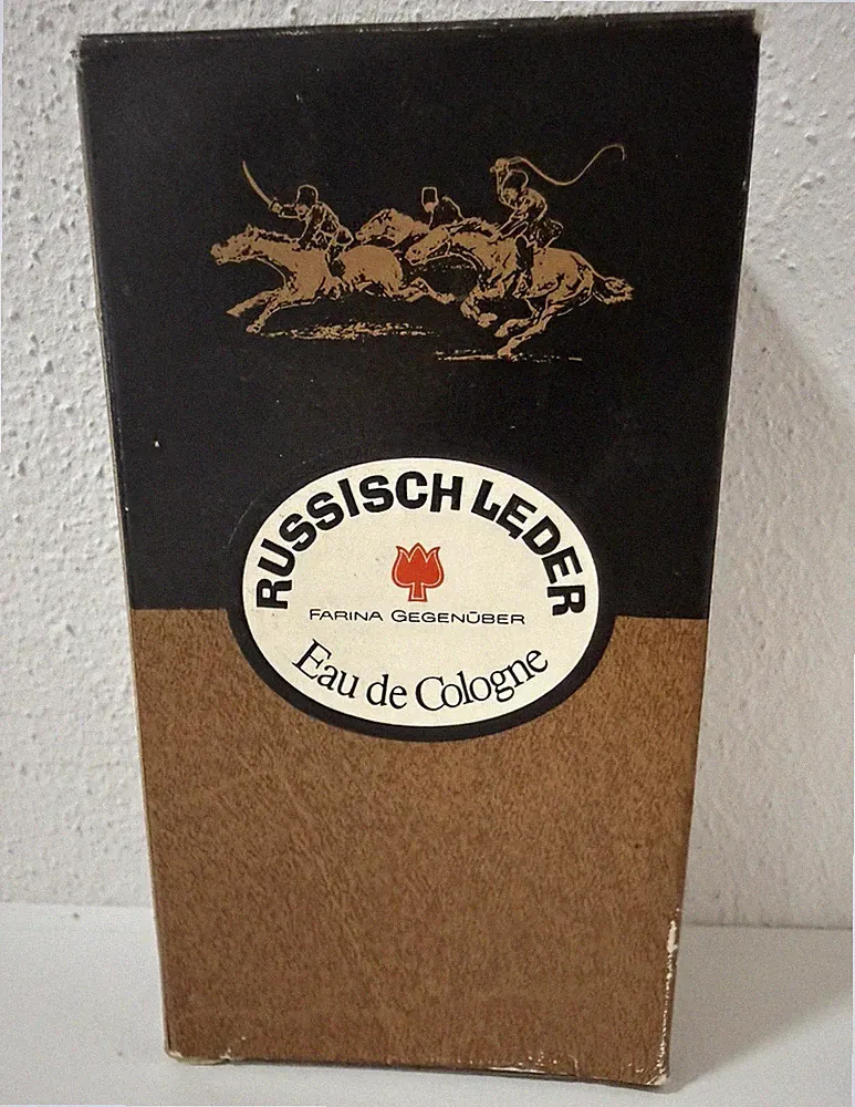 Vintage Russisch Leder Farina Gegenüber Eau de Cologne 100 ml OVP Booklet voll