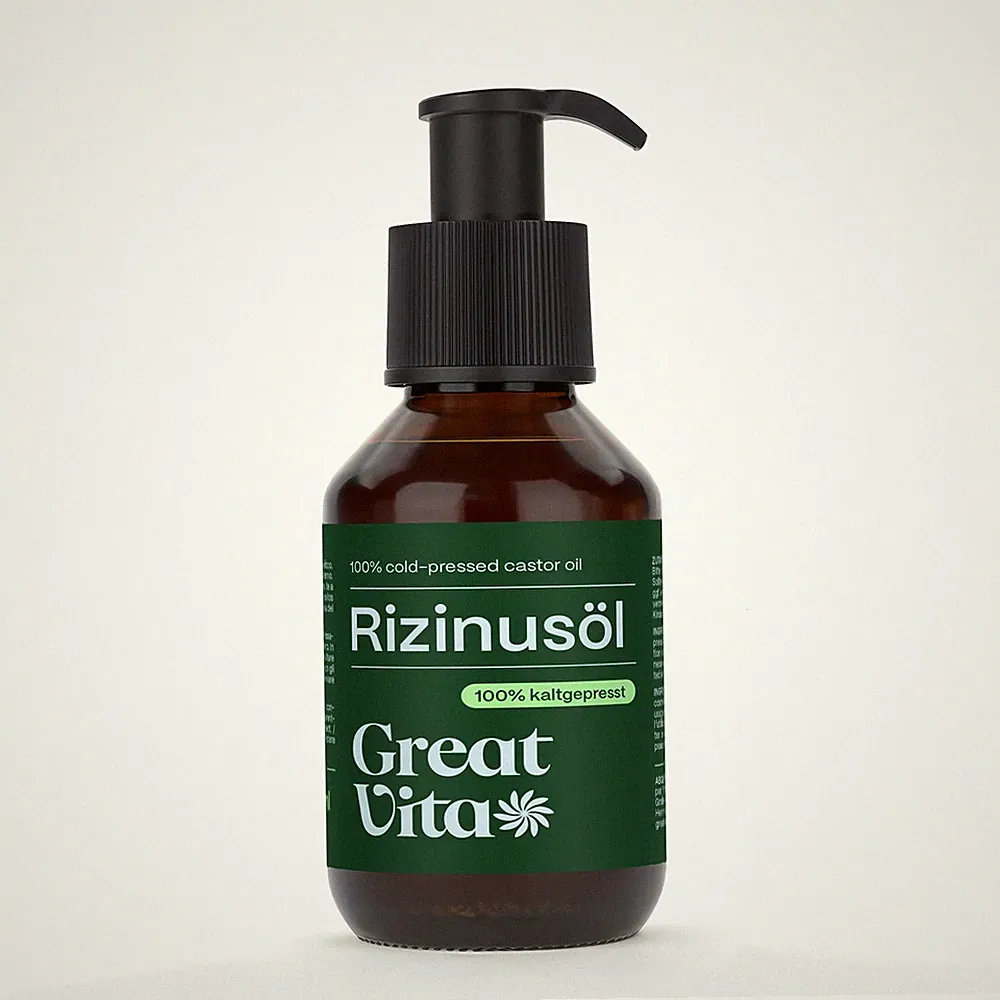 VitaFeel Rizinusöl 100 ml | 100% rein, kaltgepresst Rizinus Öl Haare Wimpern