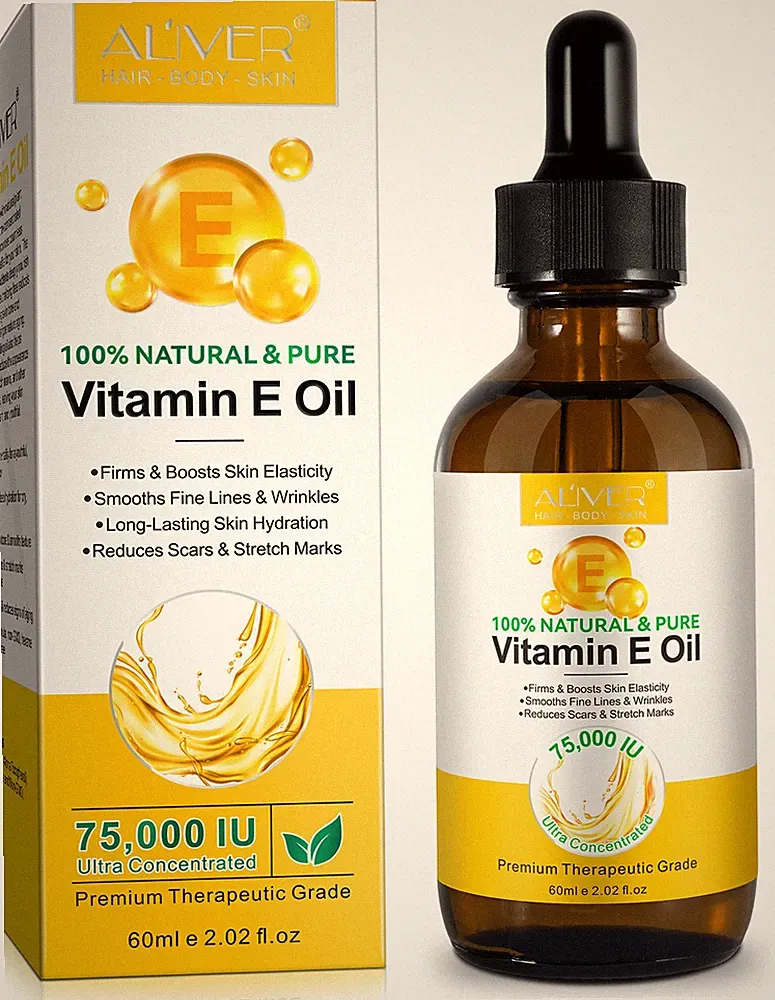 Vitamin E Öl 75.000 IE Gesichtsöl 60ml - Hautstraffung & Narbenpflege Anti Aging