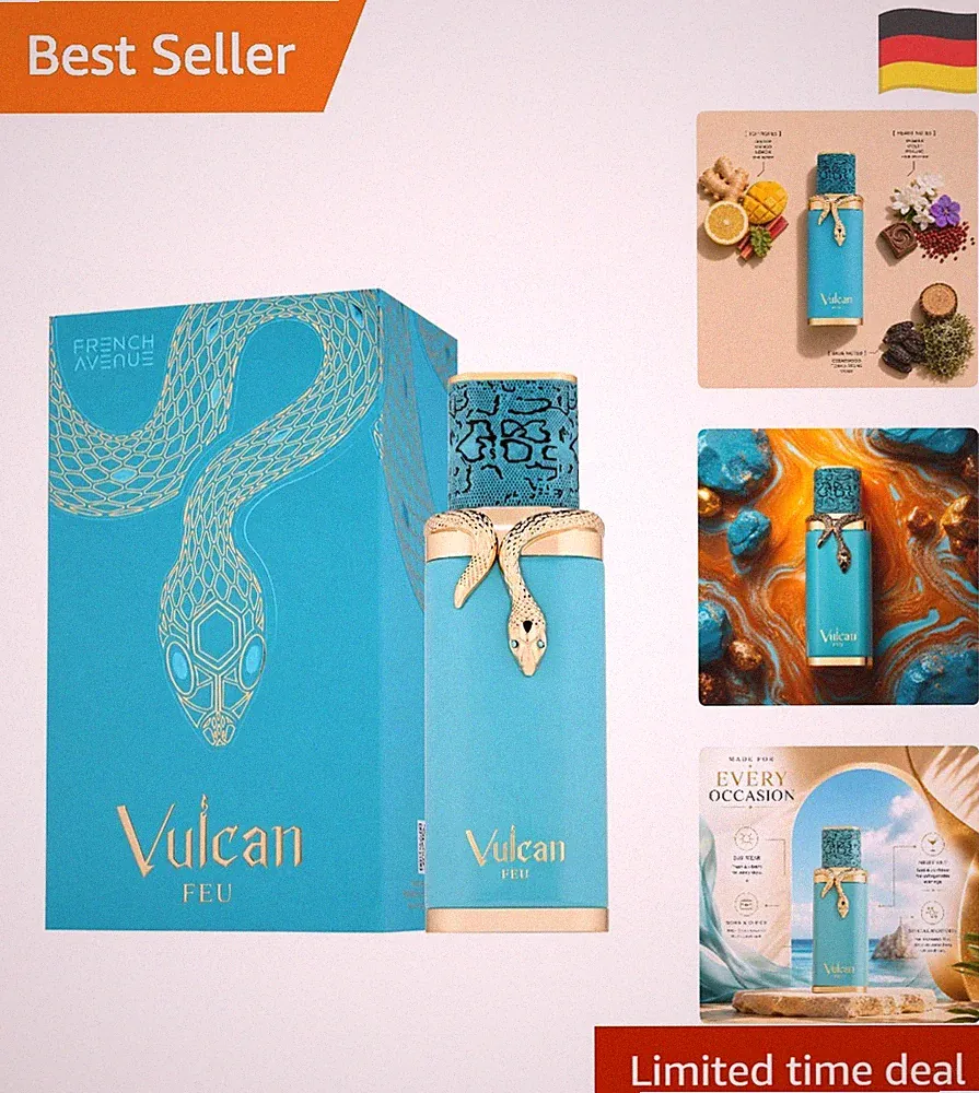 Vulcan Feu 100ml Eau de Parfum - Lang anhaltende Frische für Erwachsene