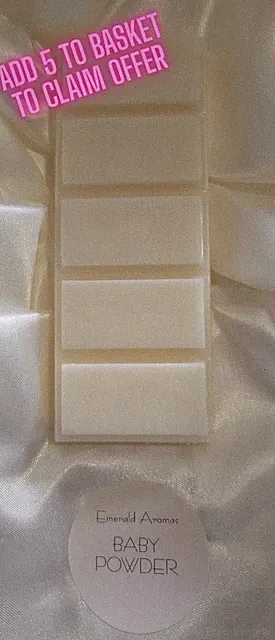 Wachsschmelze 50g Babypuder starker Duft handgemacht 4 kaufen 1 gratis erhalten