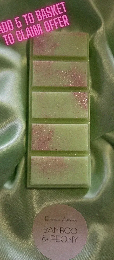 Wachsschmelze 50g Bambus & Pfingstrose starker Duft handgemacht 4 kaufen 1 gratis erhalten
