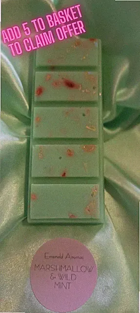 Wachsschmelze 50g Marshmallow & Wild Mint starker Duft Handarbeit 4 kaufen 1 gratis erhalten