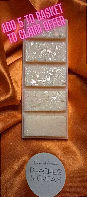 Wachsschmelze 50g Pfirsiche & Creme starker Duft handgemacht 4 kaufen 1 gratis erhalten