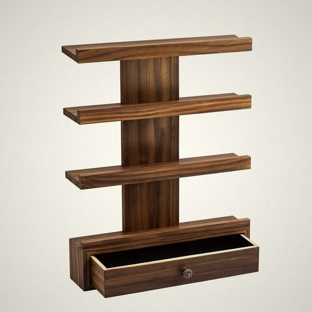 Wand Organizer mit Schublade Massivholz Parfüm Display Regal Deko für Frauen
