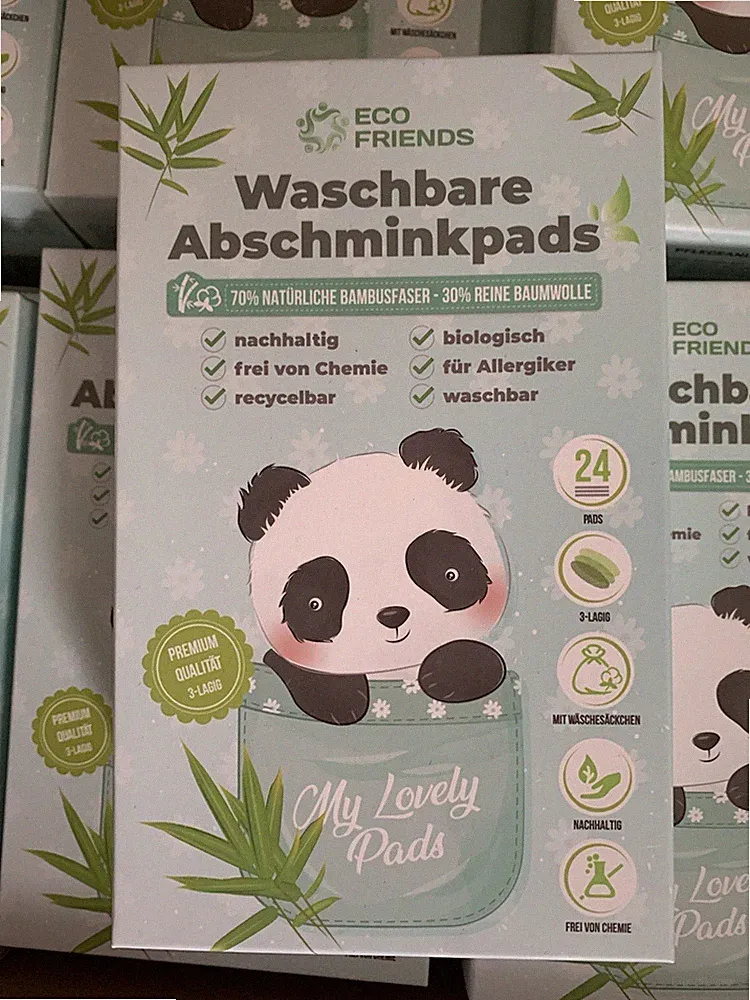 Waschbare Abschminkpads 24 + 1 GRATIS Waschbeutel aus Bambus und Baumwolle