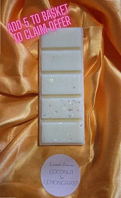 Wax Melt 50g Kokos & Zitronengras starker Duft Duft*sy 4 kaufen 1 gratis erhalten