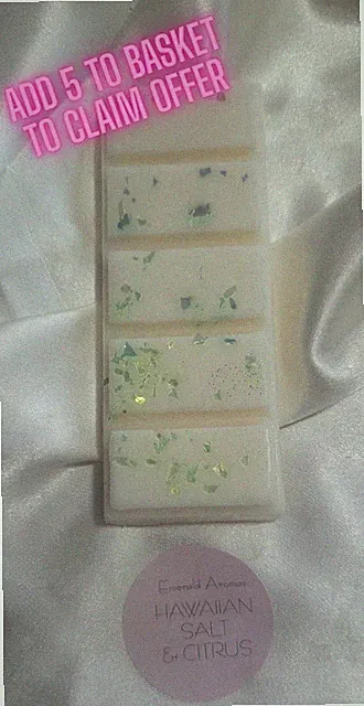 Wax Melt Large 50g Hawaiian Salt & Citrus Handmade Strong Scent Buy 4 Get 1 Free