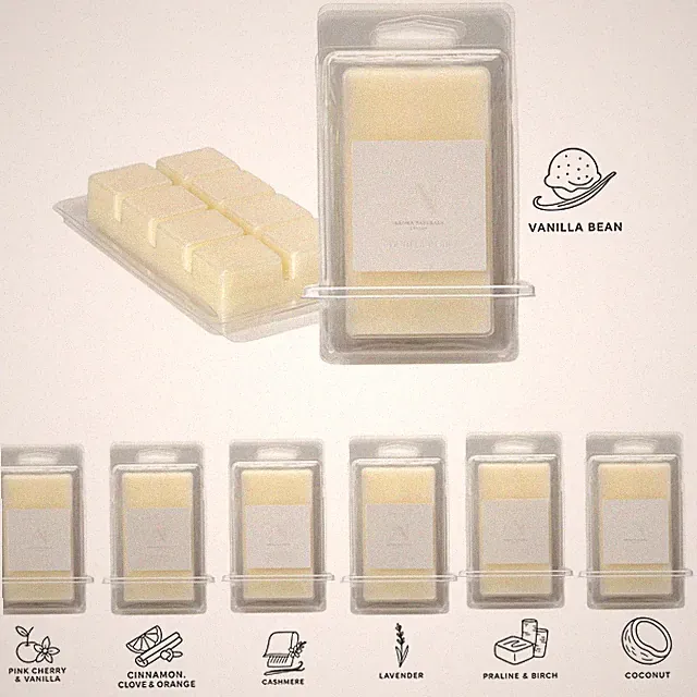 Wax Melt Snap Bars 68g Vanille Kokos Zitrone Lavendel Kirsche langanhaltender Duft