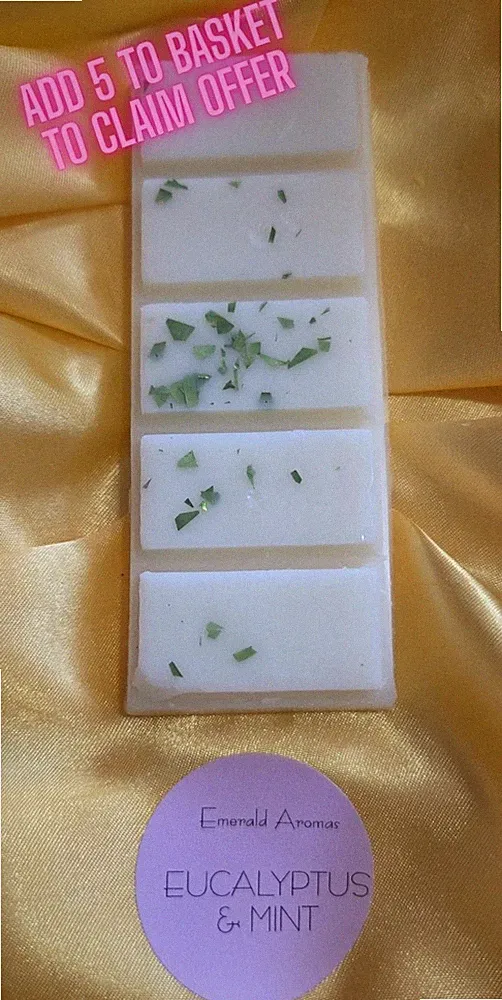 Wax Melts 50g Eukalyptus & Minze starker Duft handgemacht 4 kaufen 1 gratis erhalten