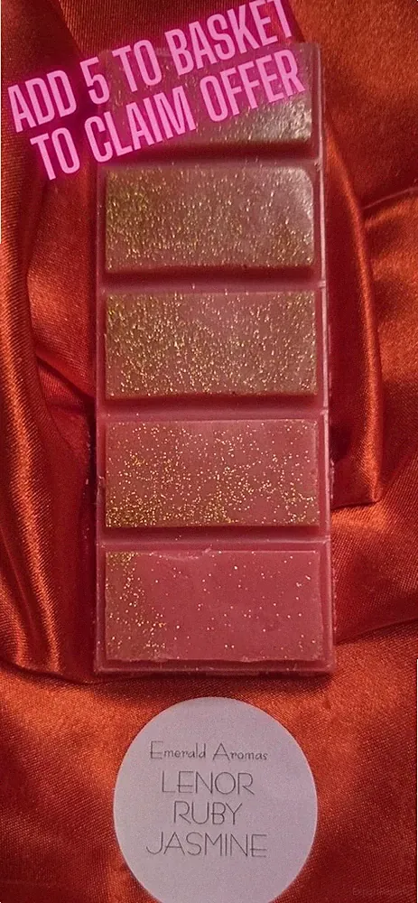 Wax Melts 50g Lenor Ruby Jasmin Wäsche inspiriert starker Duft 4 kaufen 1 gratis erhalten