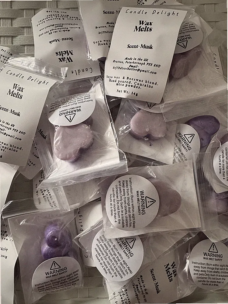 Wax Melts hochduftendes 2er Pack frisch gebackenes Brot / Babypuder / Moschus 14g