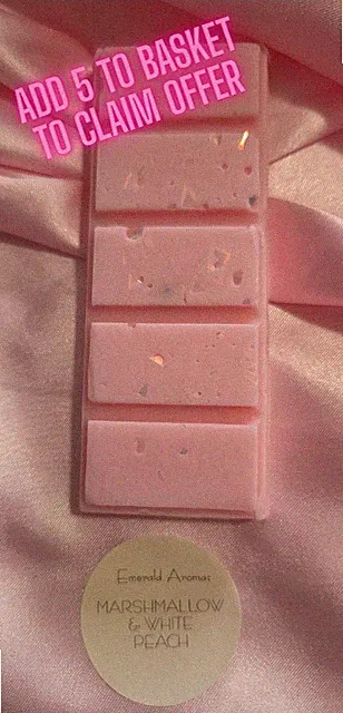Wax Melts Large 50g Marshmallow & White Peach starker Duft 4 kaufen 1 gratis erhalten