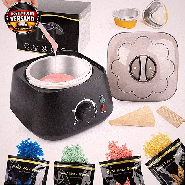 Waxing Set Wachs Haarentfernung Wachswärmer Mit Wachsperlen Holzspateln Wachsmas