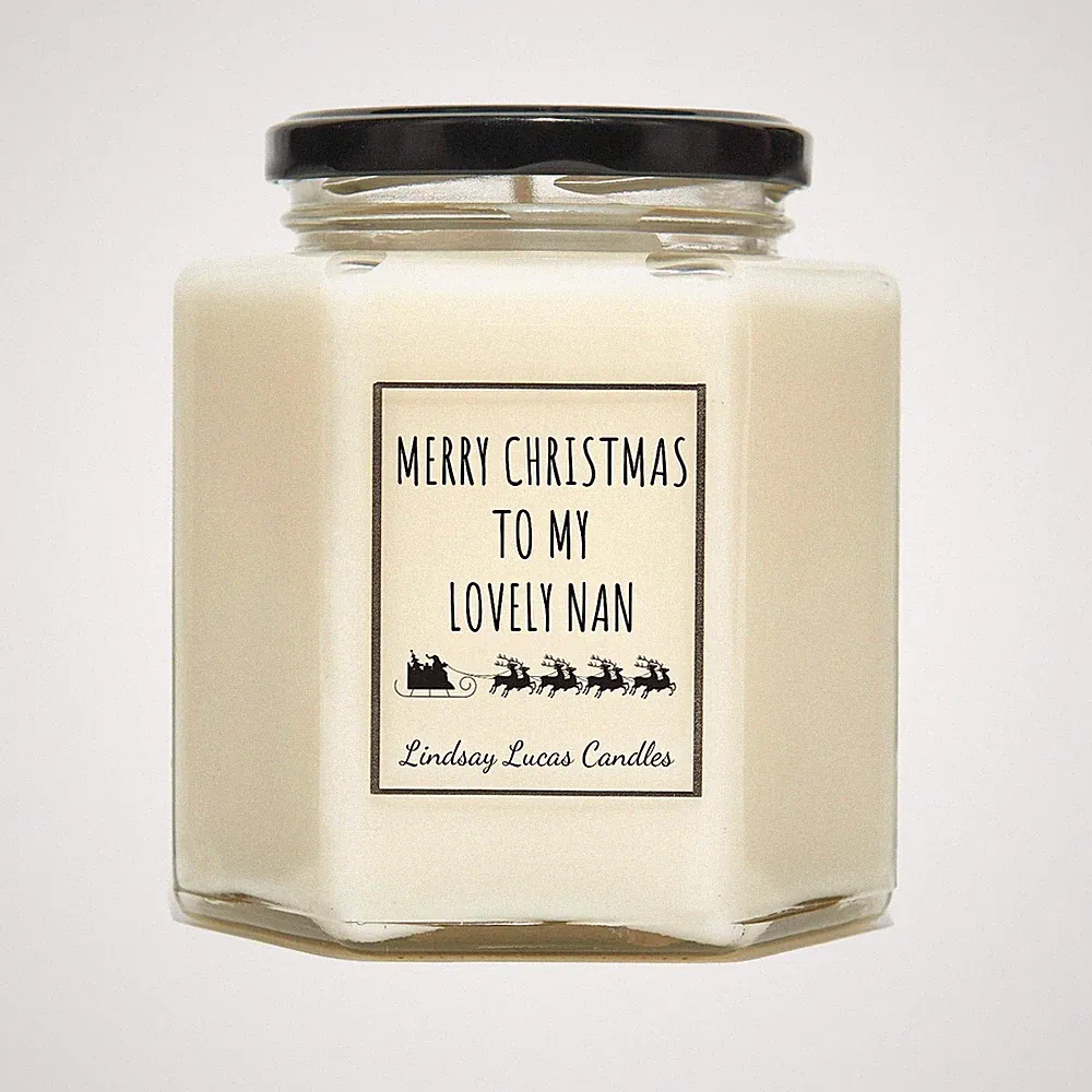 Weihnachtsgeschenk für Gran/Nana, Kerze, Duftkerze, Weihnachtskerze, Kerzen