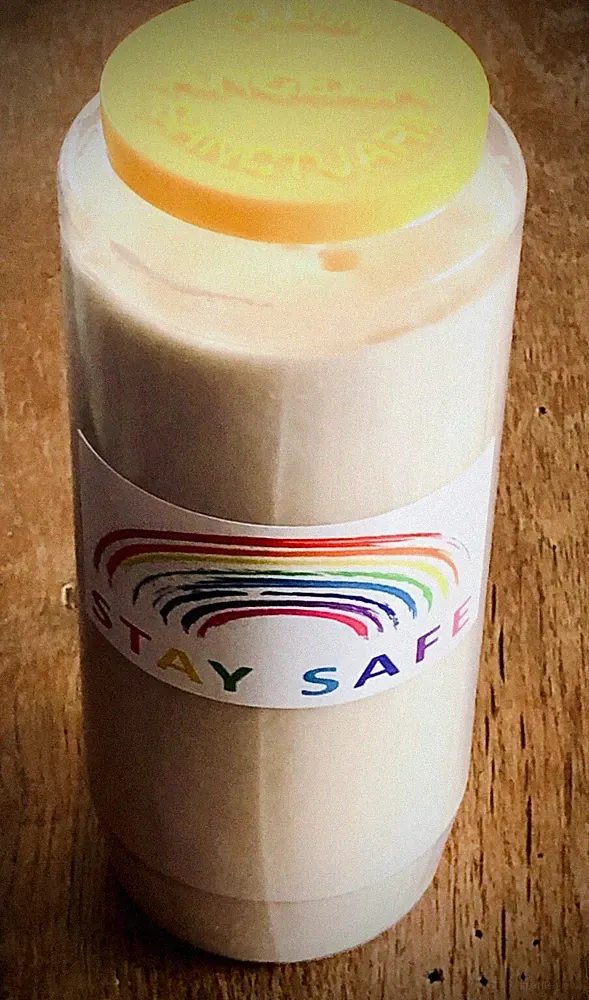 Weiße 7 Tage Kerze, ideal für den Hausgottesdienst, STAY SAFE, Kirchenkerze, stay home