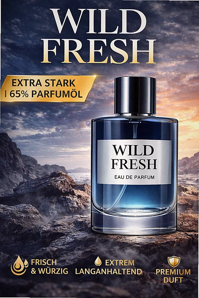 Wild Fresh – Herren Parfum Spray | extra stark 65 % | frisch & würzig