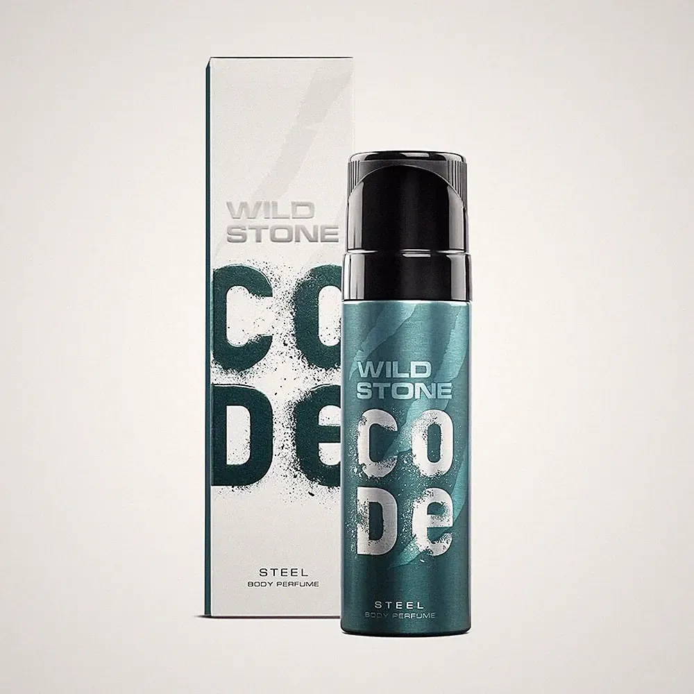 Wild Stone Code Steel Body Parfum Spray Für Männer 120ml Flasche