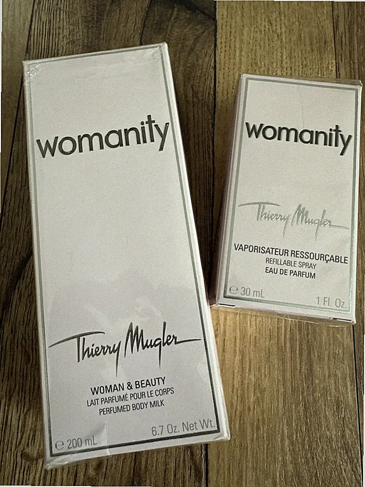 Womanity Mugler 30ml Edp Damen Parfum Set Body Milk 200ml Rarität