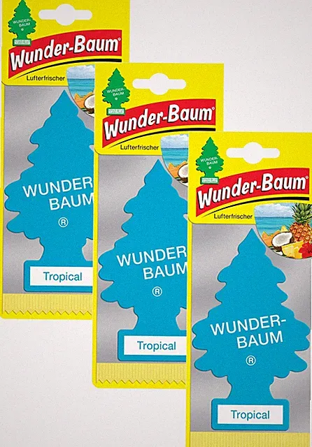 WUNDER-BAUM Tropical 3er Duftbäumchen Wunderbaum 3 Set Lufterfrischer