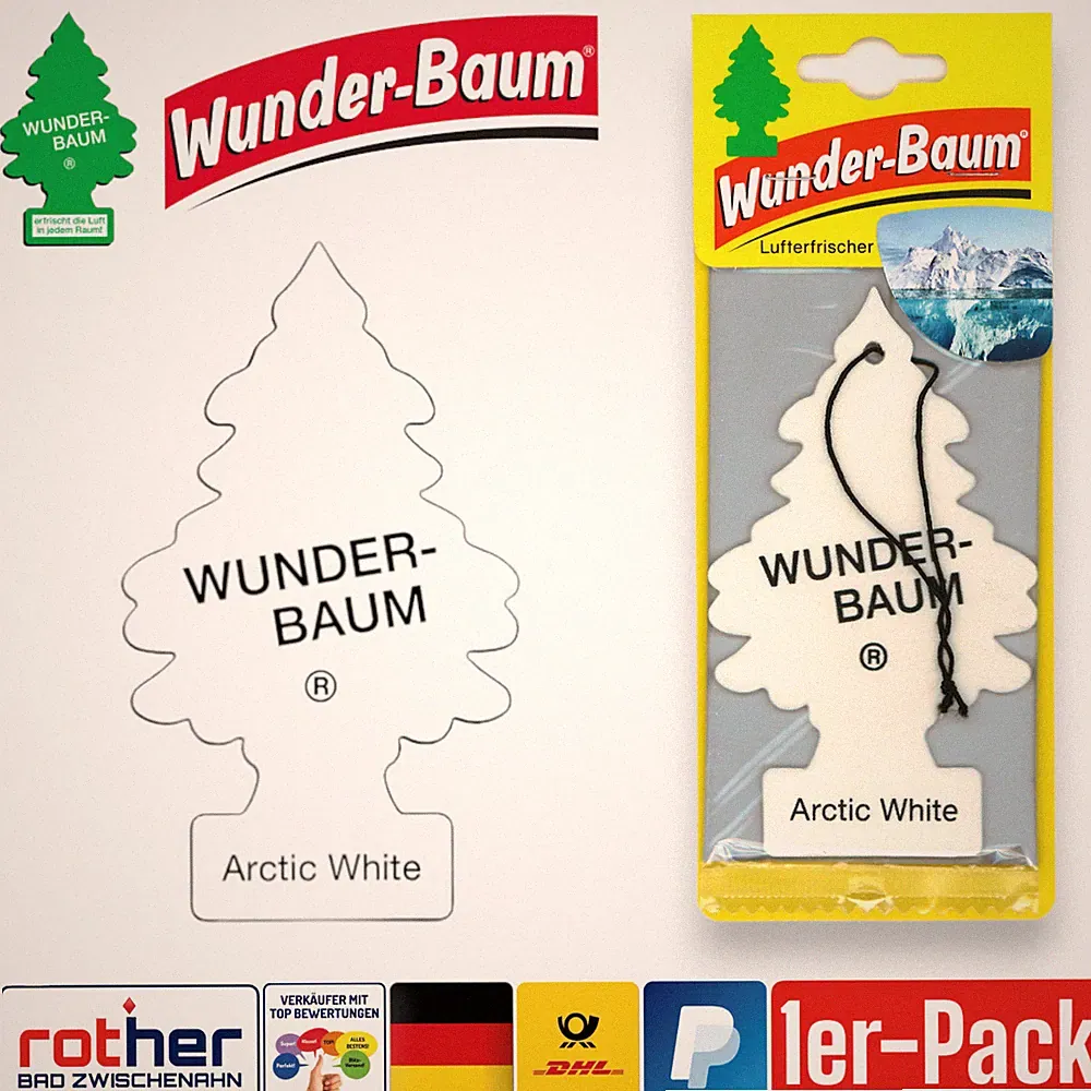 Wunderbaum Auto Lufterfrischer Duftbaum Autoduft Duft Arctic White 1er Karte