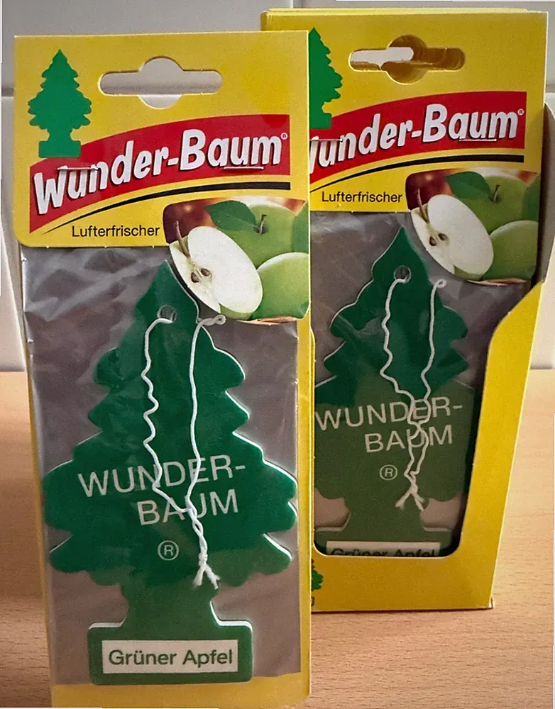 Wunderbaum Grüner Apfel 24 Stück NEU und UNGEÖFFNET Duftbaum Raumduft Autoduft