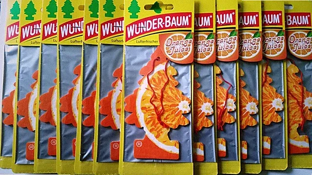Wunderbaum Orange Juice 12x Lufterfrischer Auto Duftbaum Raumduft Haus Boot